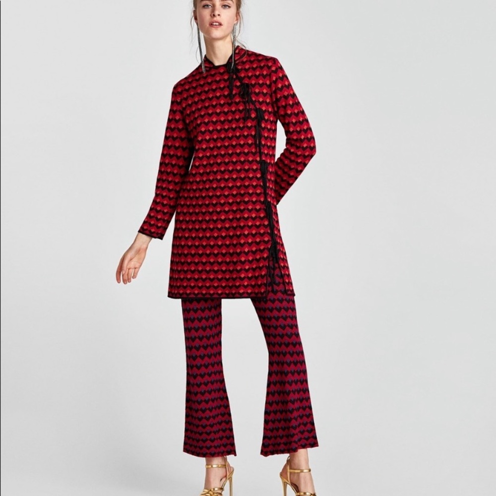 ZARA Jaquard Knit Dress